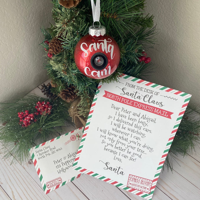 Santa Cam Ornament + Letter