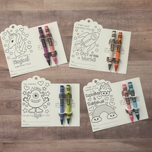 Load image into Gallery viewer, Coloring Bookmark Valentines