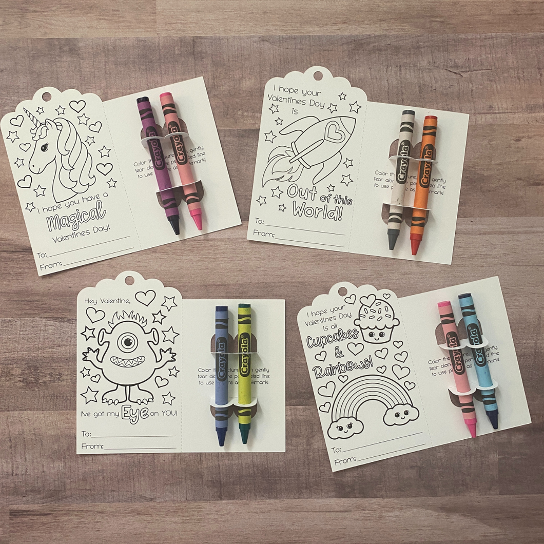 Coloring Bookmark Valentines