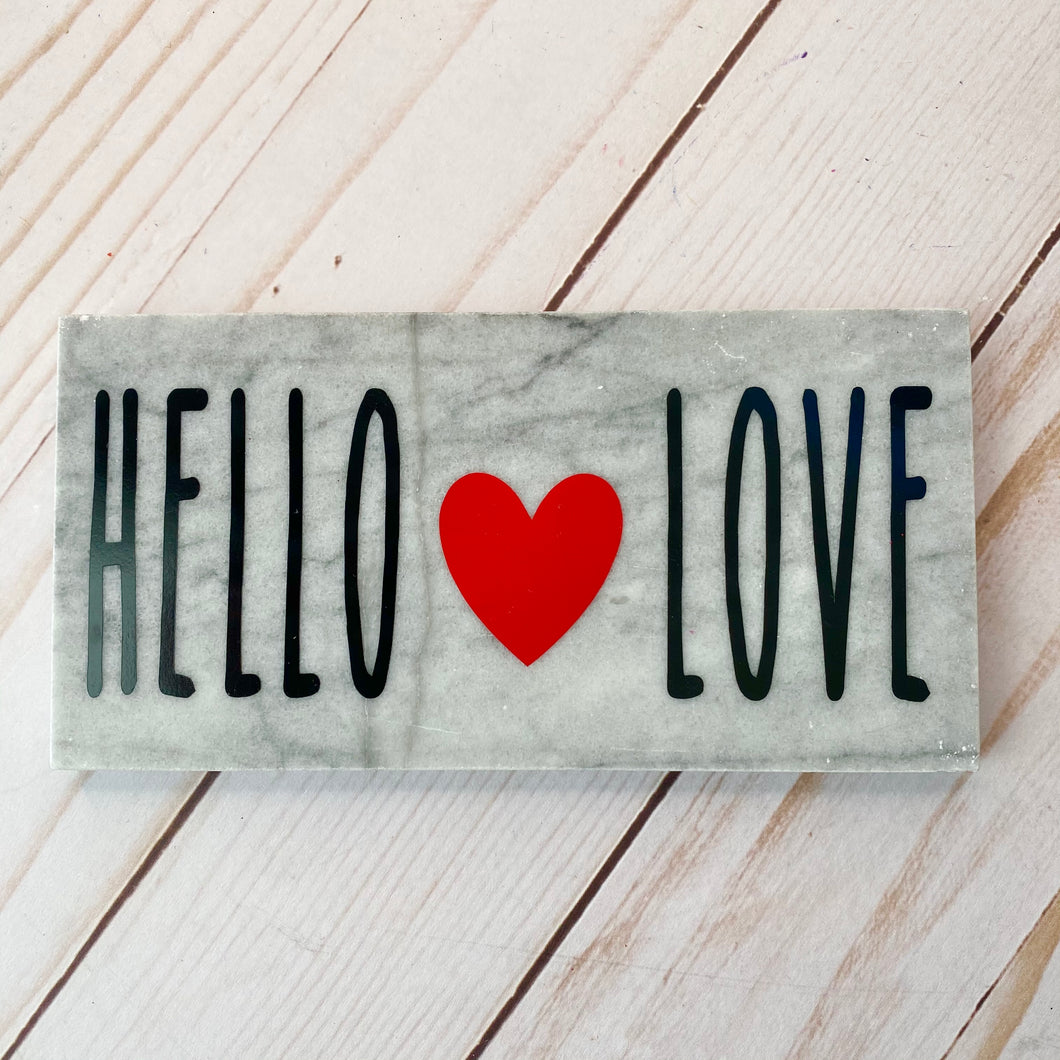 Hello Love Marble Tile