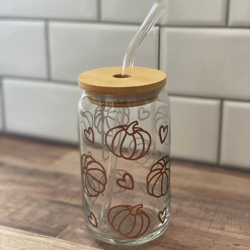 Fall Pumpkins Iced Coffee Cup